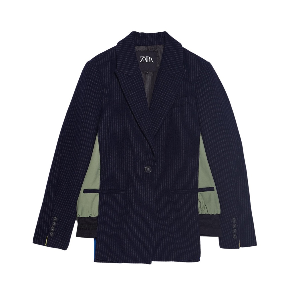 Zara Contrast Bomber Blazer Jacket 1255/263/401 size M